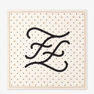 Fendi Foulard In Karligraphy Motif Silk White