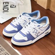 Fendi Match Compact Sneakers Unisex Leather White/Blue