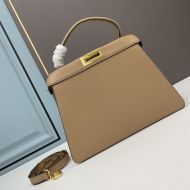 Fendi Medium Peekaboo ISeeU Bag In Nappa Laether Apricot