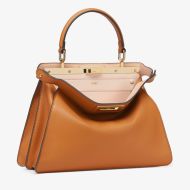 Fendi Medium Peekaboo ISeeU Bag In Nappa Laether Brown