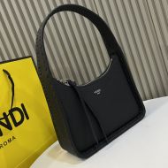 Fendi Mini Fendessence Bag In Cuoio Romano Leather Black