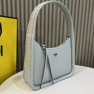 Fendi Mini Fendessence Bag In Cuoio Romano Leather Light Blue