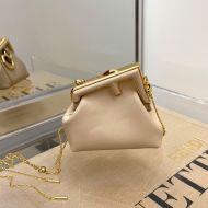 Fendi Nano First Bag In Nappa Leather Beige