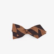 Fendi Pequin Stripe Hair Clip In Silk Brown