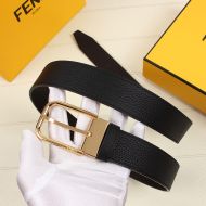 Fendi Pin Buckle Belt In Calf Leather Black