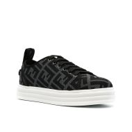 Fendi Rise Sneakers Women FF Motif Fabric Black