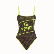 Fendi Swimsuit Women Fendi Roma Amor Motif Lycra Brown/Green