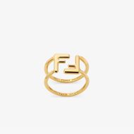 Fendi FF Rings In Metal Gold