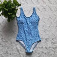Fendi Swimsuit Women Graphic Logo Motif Lycra Sky Blue